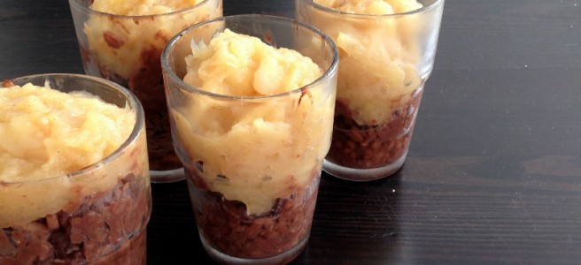 Schokoladenmilchreis mit selbstgemachtem Apfelmus